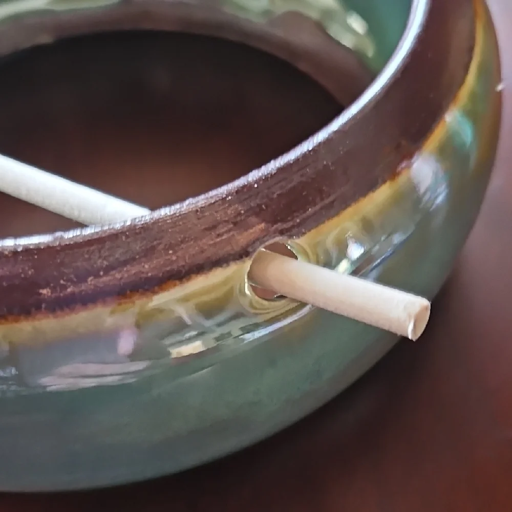 Handcrafted Hanging Fly-Through Ceramic Bird Feeder with Perch